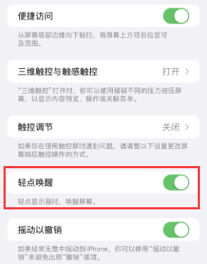 洮北苹果授权维修站分享iPhone轻点无法唤醒怎么办