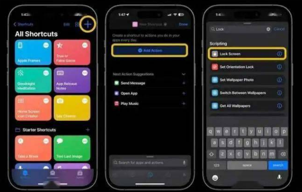 洮北苹果14锁屏维修店分享iPhone14升级iOS16.4后如何创建锁屏快捷方式 